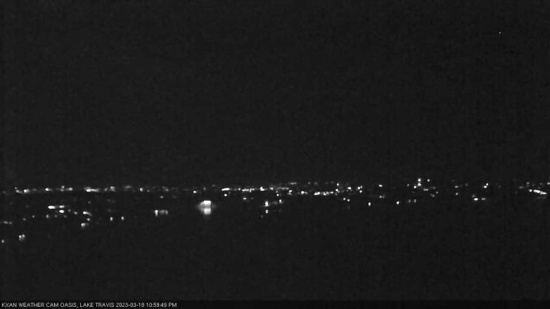 Lake Travis webcam, March 18, 2023 11:00 PM CT