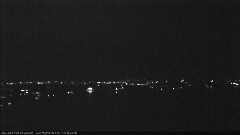 Lake Travis webcam, March 18, 2023 11:45 PM CT