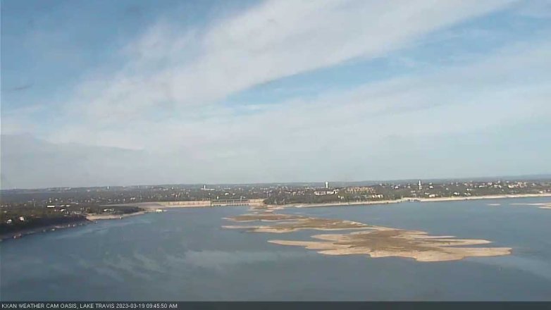 Lake Travis webcam, March 19, 2023 9:45 AM CT