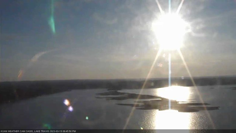 Lake Travis webcam, March 19, 2023 6:45 PM CT