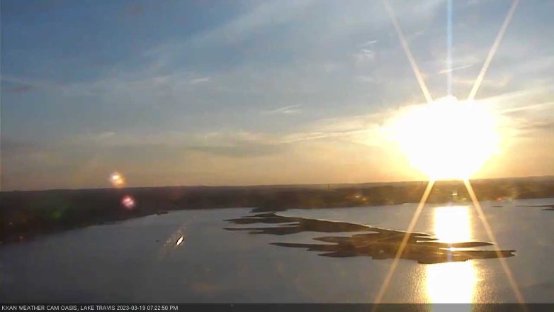 Lake Travis webcam, March 19, 2023 7:25 PM CT