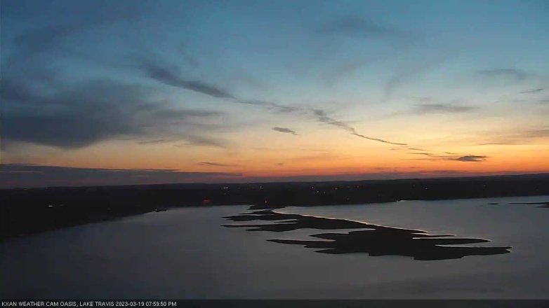 Lake Travis webcam, March 19, 2023 8:00 PM CT