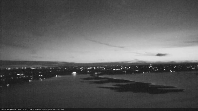 Lake Travis webcam, March 19, 2023 8:25 PM CT