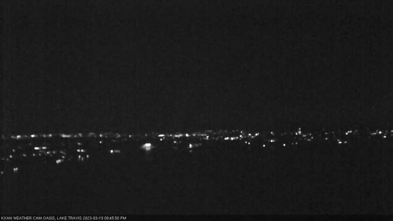Lake Travis webcam, March 19, 2023 8:45 PM CT