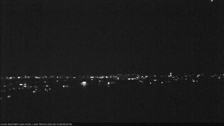 Lake Travis webcam, March 19, 2023 9:00 PM CT