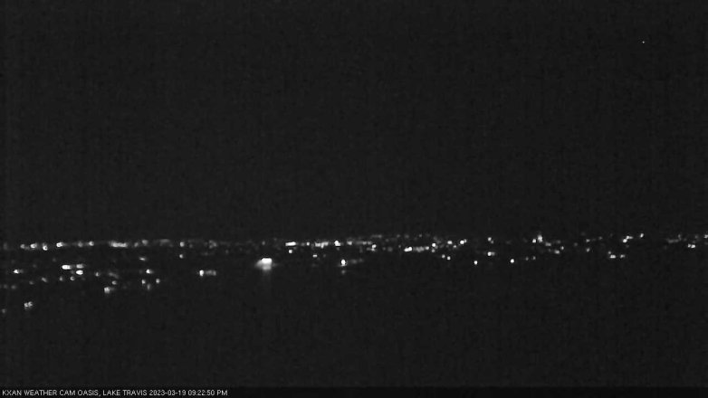 Lake Travis webcam, March 19, 2023 9:25 PM CT