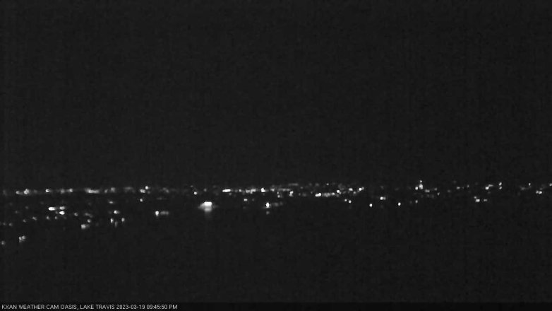 Lake Travis webcam, March 19, 2023 9:45 PM CT