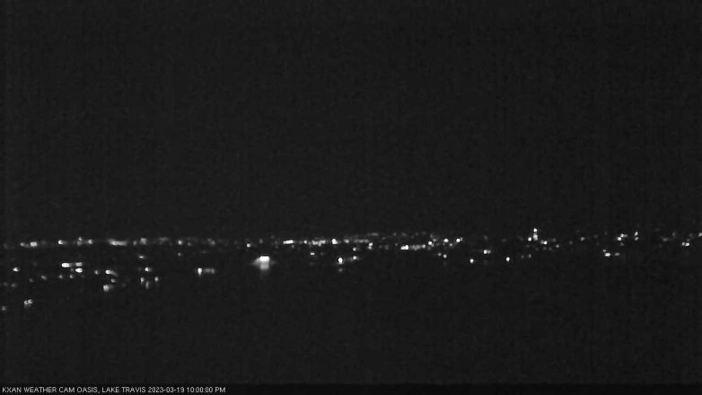 Lake Travis webcam, March 19, 2023 10:00 PM CT