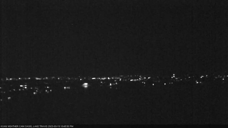 Lake Travis webcam, March 19, 2023 10:45 PM CT