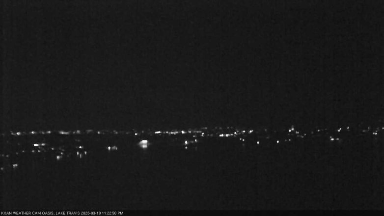 Lake Travis webcam, March 19, 2023 11:25 PM CT