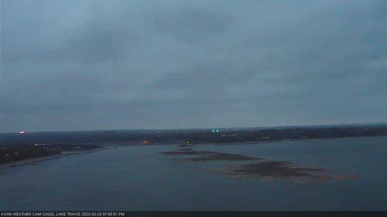 Lake Travis webcam, March 20, 2023 7:45 PM CT