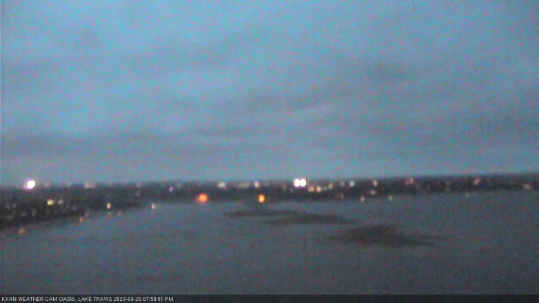Lake Travis webcam, March 20, 2023 8:00 PM CT