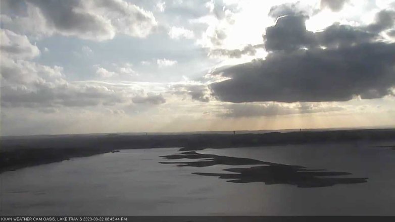 Lake Travis webcam, March 22, 2023 6:45 PM CT