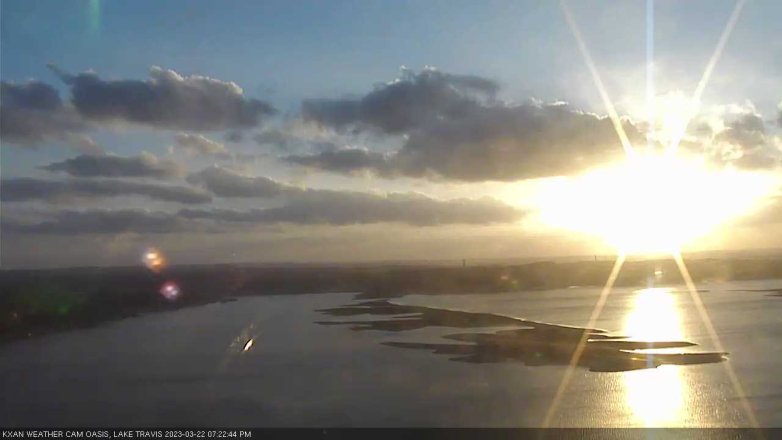 Lake Travis webcam, March 22, 2023 7:25 PM CT