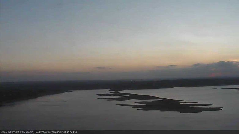 Lake Travis webcam, March 22, 2023 7:45 PM CT
