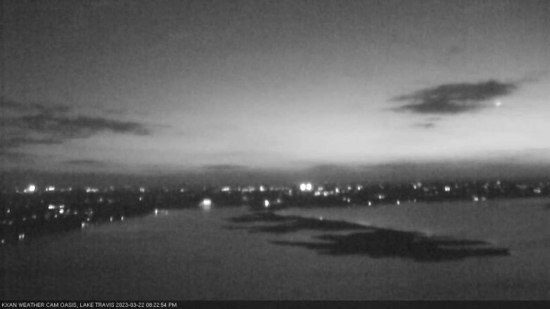 Lake Travis webcam, March 22, 2023 8:25 PM CT