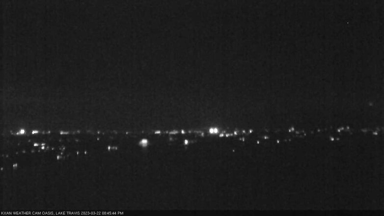 Lake Travis webcam, March 22, 2023 8:45 PM CT