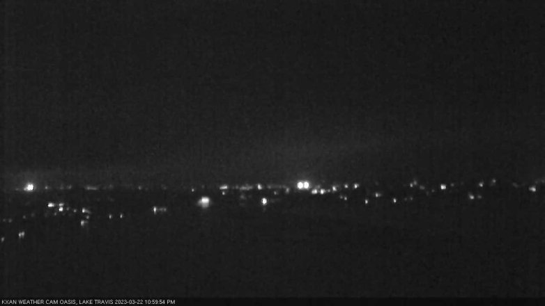 Lake Travis webcam, March 22, 2023 11:00 PM CT