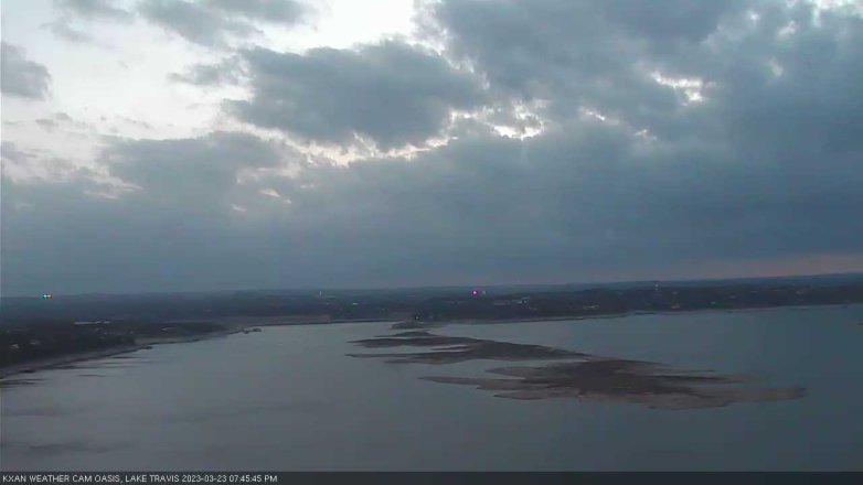 Lake Travis webcam, March 23, 2023 7:45 PM CT