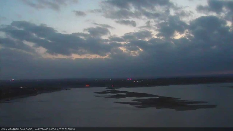 Lake Travis webcam, March 23, 2023 8:00 PM CT