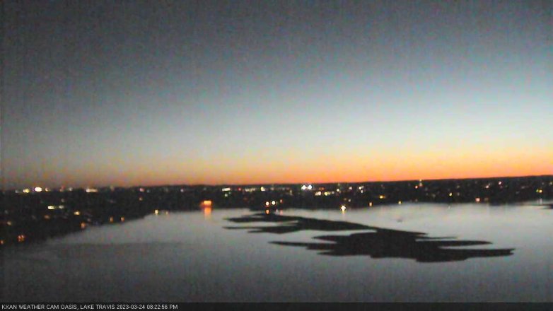 Lake Travis webcam, March 24, 2023 8:25 PM CT