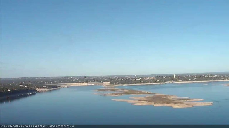 Lake Travis webcam, March 25, 2023 9:00 AM CT