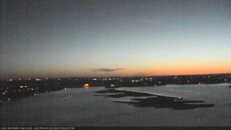 Lake Travis webcam, March 25, 2023 8:25 PM CT