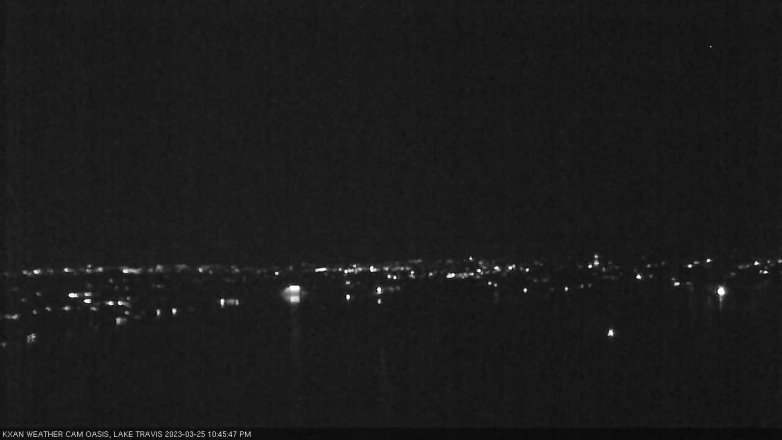 Lake Travis webcam, March 25, 2023 10:45 PM CT