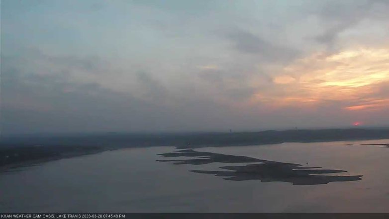 Lake Travis webcam, March 26, 2023 7:45 PM CT