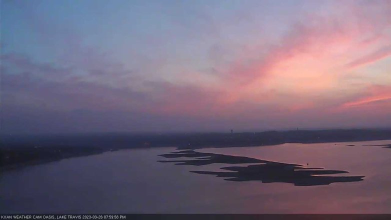 Lake Travis webcam, March 26, 2023 8:00 PM CT