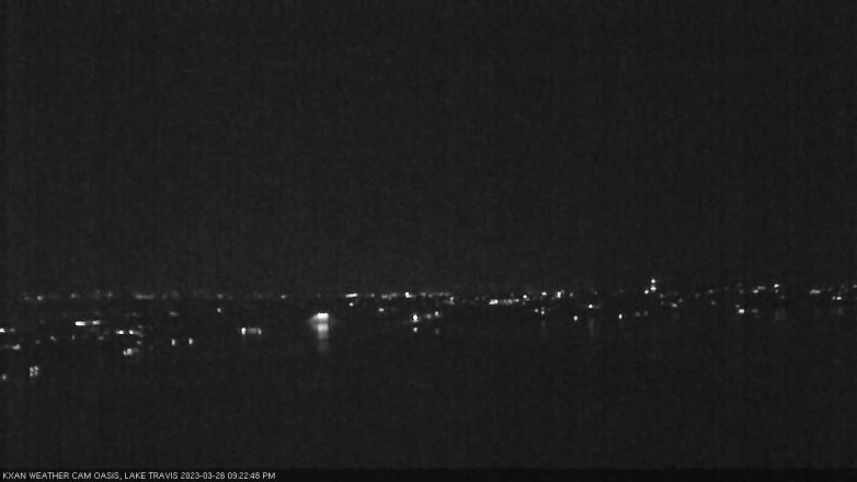 Lake Travis webcam, March 26, 2023 9:25 PM CT