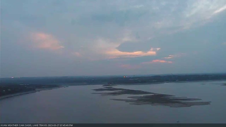 Lake Travis webcam, March 27, 2023 7:45 PM CT