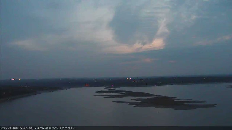 Lake Travis webcam, March 27, 2023 8:00 PM CT