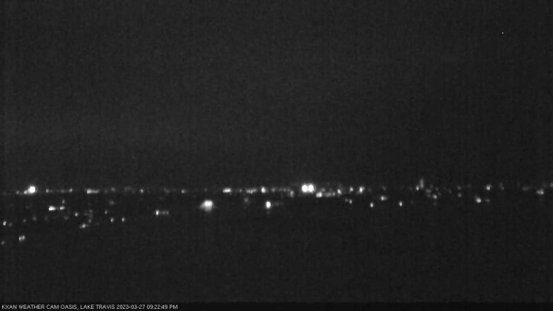 Lake Travis webcam, March 27, 2023 9:25 PM CT