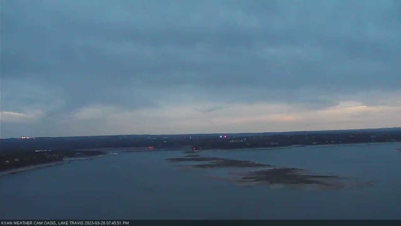 Lake Travis webcam, March 28, 2023 7:45 PM CT