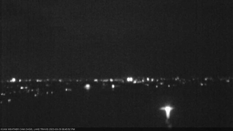 Lake Travis webcam, March 29, 2023 8:45 PM CT