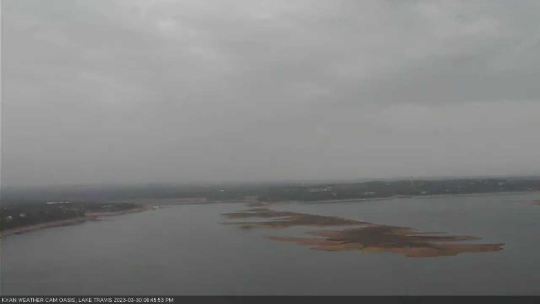 Lake Travis webcam, March 30, 2023 6:45 PM CT