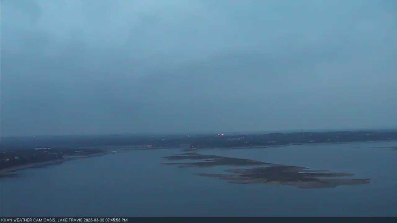 Lake Travis webcam, March 30, 2023 7:45 PM CT