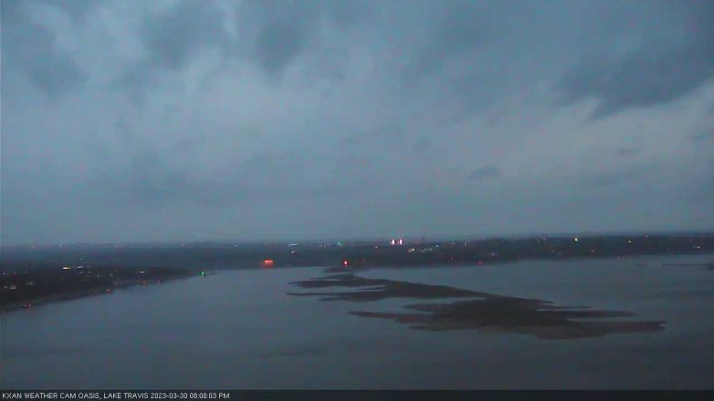 Lake Travis webcam, March 30, 2023 8:00 PM CT