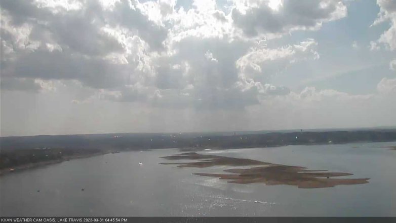 Lake Travis webcam, March 31, 2023 4:45 PM CT