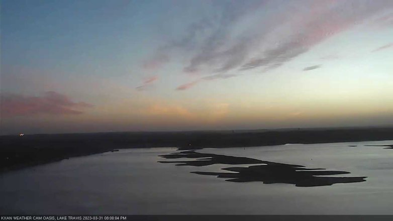 Lake Travis webcam, March 31, 2023 8:00 PM CT