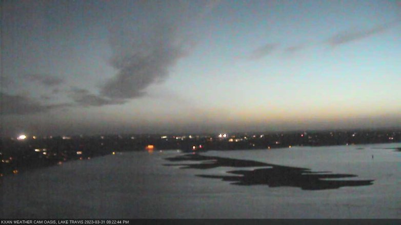 Lake Travis webcam, March 31, 2023 8:25 PM CT