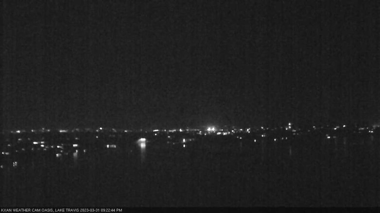 Lake Travis webcam, March 31, 2023 9:25 PM CT