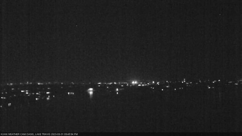 Lake Travis webcam, March 31, 2023 9:45 PM CT