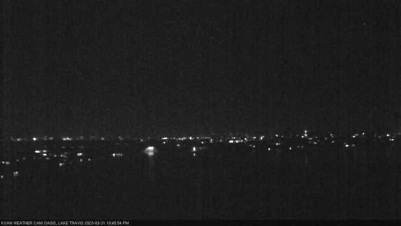 Lake Travis webcam, March 31, 2023 10:45 PM CT