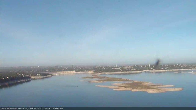 Lake Travis webcam, April 1, 2023 9:00 AM CT