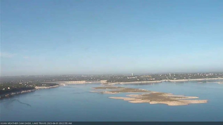 Lake Travis webcam, April 1, 2023 9:25 AM CT