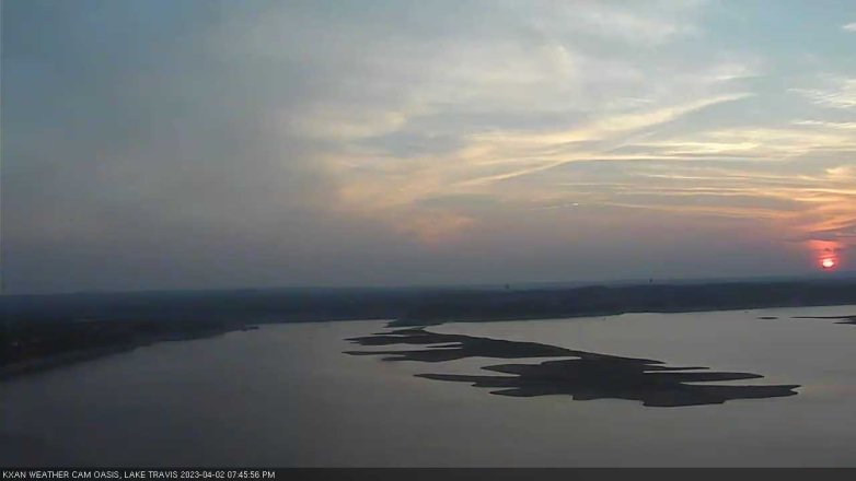 Lake Travis webcam, April 2, 2023 7:45 PM CT