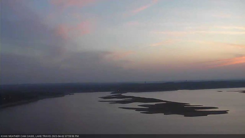 Lake Travis webcam, April 2, 2023 8:00 PM CT
