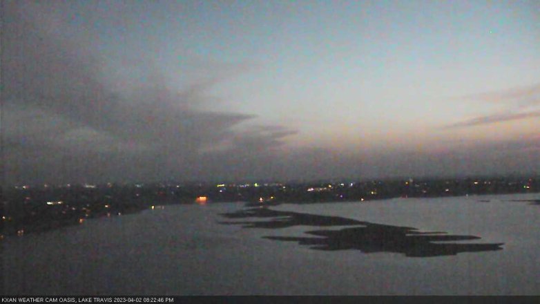 Lake Travis webcam, April 2, 2023 8:25 PM CT